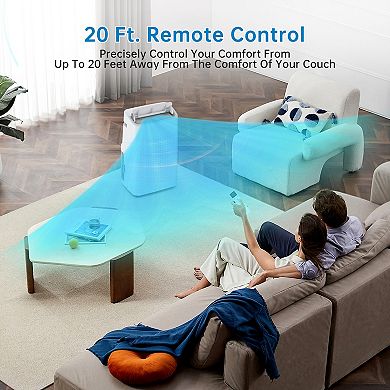 Portable Air Conditioner with Exhaust Hose - Flexible Room Cooling, Dehumidification, Remote Control