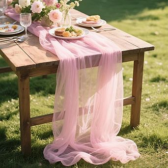 Gauze Cheesecloth Table Runner Rustic Boho Fabric for Wedding & Party Decor