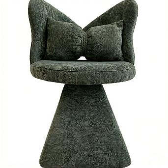 Green Butterfly Back Vanity Chair, Swivel Leisure Chair, Dining Chair, Bedroom Vanity Stool