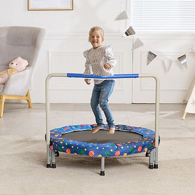 Kids Trampoline 36 Inch Foldable Mini Trampoline with Handle for Indoor Outdoor Use