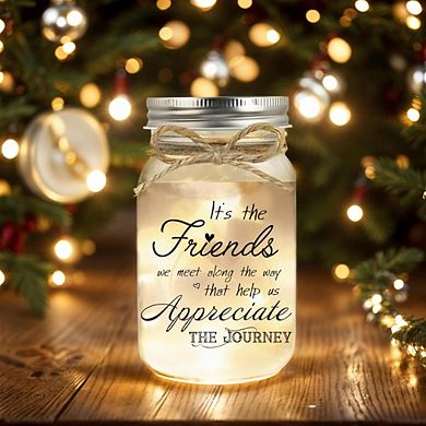 Great Ambitions Mason Jar Night Light, Birthday & Christmas Gift for Women & Friends