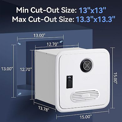 RV Tankless Water Heater Propane with Wireless Control, Instant Hot Water,Dual Outlet for Camper