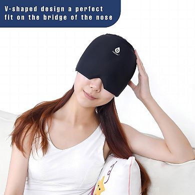 Total Tension Relief: Pursonic 3D Shiatsu Back Massager & Hot/Cold Gel Migraine Cap