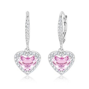 Kids Heart Earrings for Girls Hypoallergenic Kids Earrings with Sterling Silver Leverbacks