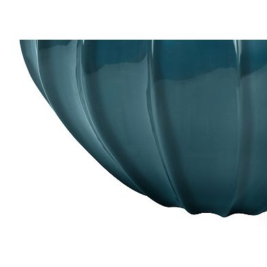 Lighting Table Lamp Blue Ceramic Ivory Cream Shade Transitional