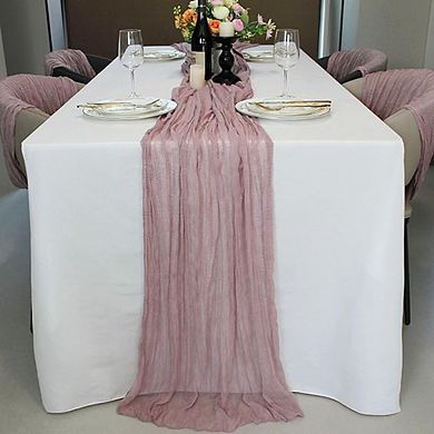 Cheesecloth Table Runner Gauze Chiffon Soft Sheer Fabric 2 Pack