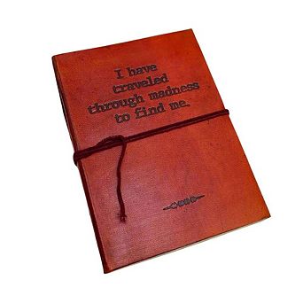Madness Quote Leather Journal Lined