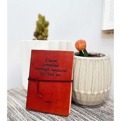 Madness Quote Leather Journal Lined