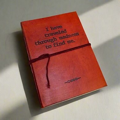 Madness Quote Leather Journal Lined