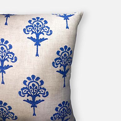 Blue Harmony Pure Linen Throw Pillow Cover