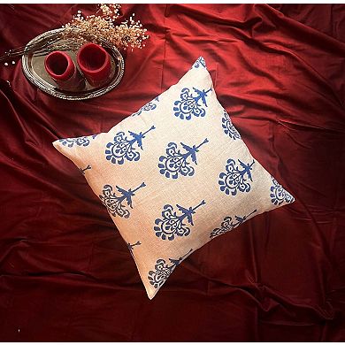 Blue Harmony Pure Linen Throw Pillow Cover