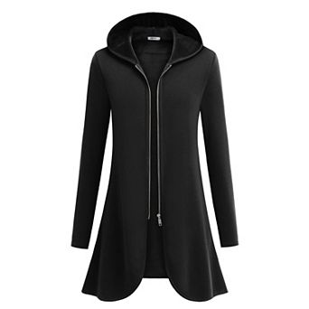 Zeagoo Women's Casual Light Oversized Zip Hoodie Sweatshirt Jacket