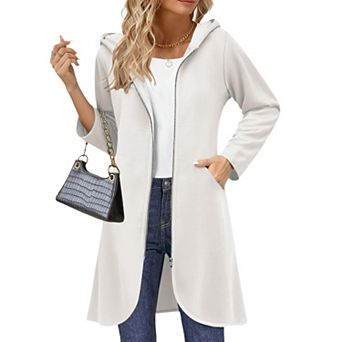 Zeagoo Women's Casual Light Oversized Zip Hoodie Sweatshirt Jacket