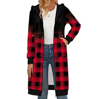 Zeagoo Women's Oversized Fleece Zip Up Hoodie Long Tunic Sweatshirt Casual Jacket