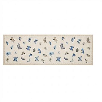 ANIXOL Butterfly Area Rug Artistic Pearl Velour Soft Low-Pile Machine Washable