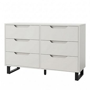 6-Drawer Dresser for Bedroom, Wood Chest of Drawers, Rustic Storage Cabinet for Living Room, Hallway