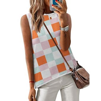 Zeagoo Women's Crew Neck Sleeveless Knit Tank Tops Casual Loose Fit Beach Spring Summer Tops