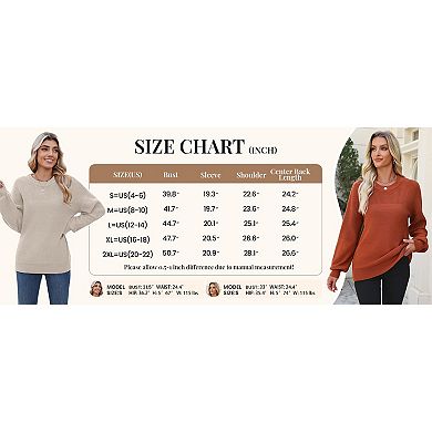 Zeagoo Cute Fall Tops for Women Winter Crewneck Long Sleeve