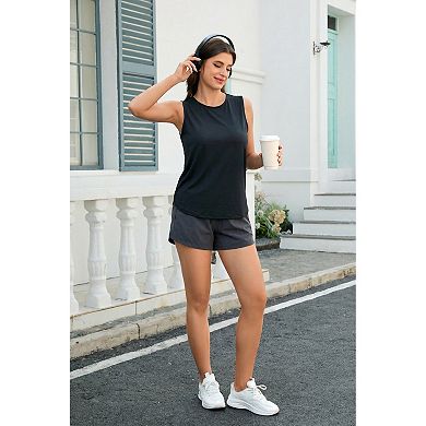 Pinspark Women's Sleeveless Workout Tank Top, UPF 50+ Quick Dry Lightweight Shirt