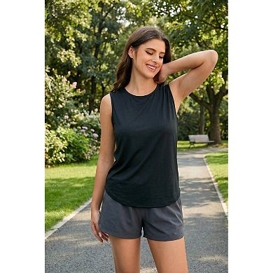Pinspark Women's Sleeveless Workout Tank Top, UPF 50+ Quick Dry Lightweight Shirt