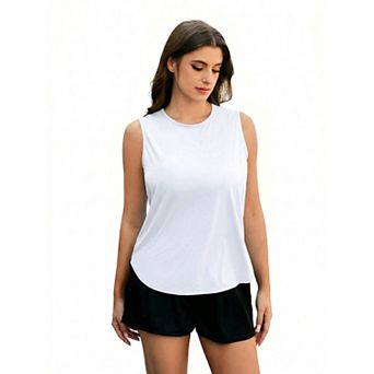 Pinspark Women's Sleeveless Workout Tank Top, UPF 50+ Quick Dry Lightweight Shirt