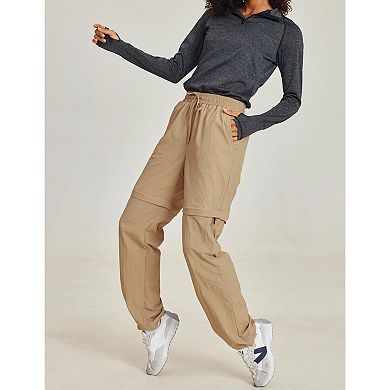Pinspark Women's Quick Dry Convertible Hiking Pants Zip Off to Shorts Camping Cargo Pants