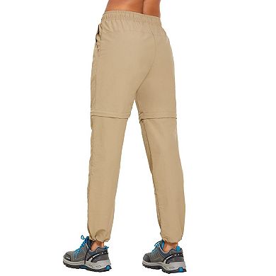 Pinspark Women's Quick Dry Convertible Hiking Pants Zip Off to Shorts Camping Cargo Pants
