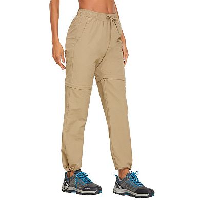 Pinspark Women's Quick Dry Convertible Hiking Pants Zip Off to Shorts Camping Cargo Pants