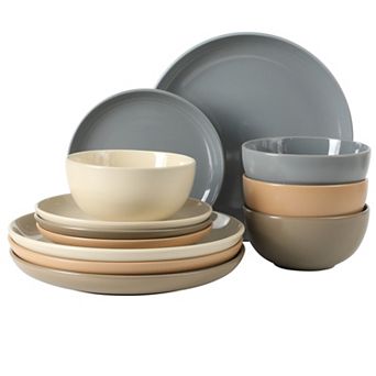 Gibson Home Rockaway 12 pc Plates and Bowls Set
