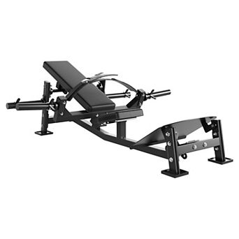 Hip Thrust Machine with Adjustable Footboard and Beltwand, 630LBS Glute Bridge Machine, Home Gym