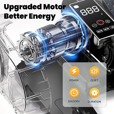 Quiet Under Desk Elliptical 12-Speed Electric Seated Pedal Exerciser with Remote