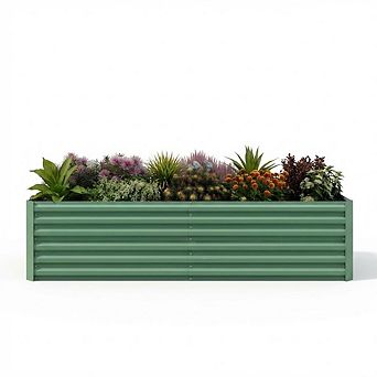 Metal Garden Bed Square, Galvanized Raised Planter Box Outdoor