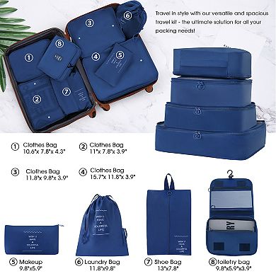 Trikiousd Hardshell Luggage Sets 4 pcs + Bag Spinner Suitcase with TSA Lock -16"+20"+24"+28"Luggages