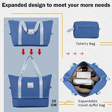 Trikiousd 2 Piece Luggage Set with Bags Expanable Spinner Wheels ABS Lightweight Suitcase