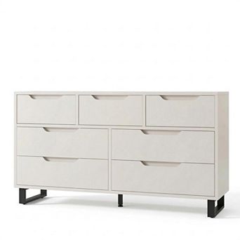 7-Drawer Dresser for Bedroom, Wood Chest of Drawers, Rustic Storage Cabinet for Living Room, Hallway
