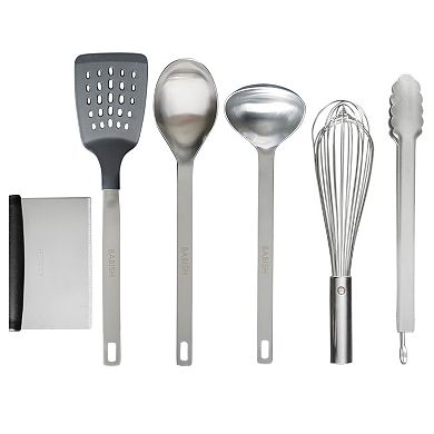 Babish 11 piece Wood Silicone and Stainless Steel Kitchen Tool Set