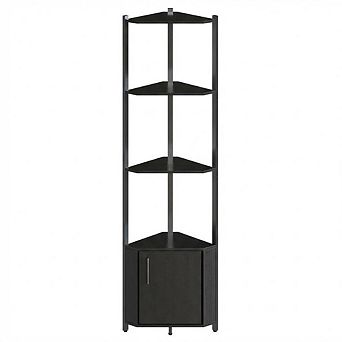5 tier Corner Shelf, Corner Cabinet Stand, Space-Saving Corner Bookshelf for Living Room
