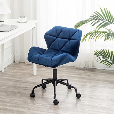 Trikiousd Diamond Tufted Swivel Office Chair with Adjustable Height
