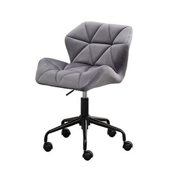 Trikiousd Diamond Tufted Swivel Office Chair with Adjustable Height