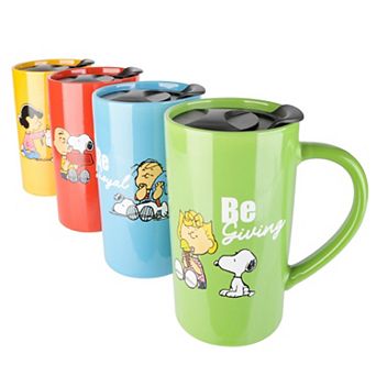 Peanuts 4 Pack 18OZ Travel Cup with Lid