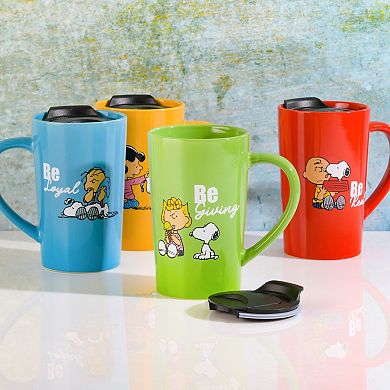 Peanuts 4 Pack 18OZ Travel Cup with Lid