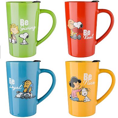 Peanuts 4 Pack 18OZ Travel Cup with Lid