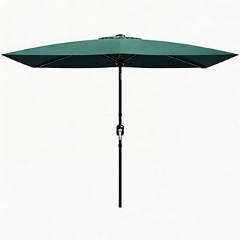 Patio Umbrella with Push Button Tilt, Outdoor Market Sun Umbrella with 6 Sturdy Ribs, for Garden