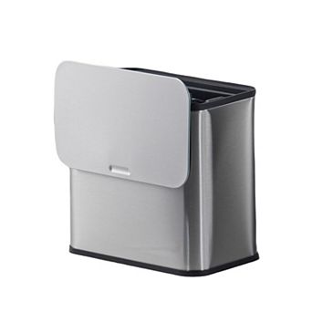 5L Hanging Trash Can with Lid Stainless Steel Kitchen Compost Bin