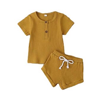Baby Ribbed Top and Shorts Set