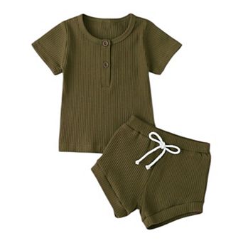 Baby Ribbed Top and Shorts Set