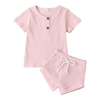 Baby Ribbed Top and Shorts Set