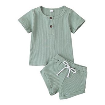 Baby Ribbed Top and Shorts Set