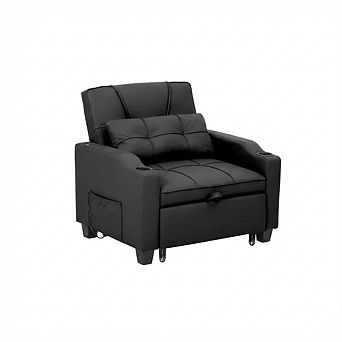 3-in-1 Convertible Sleeper Chair Bed, Pull-Out Sofa Bed,Sofa Chair Bed,Single Sofa Recliner Bed