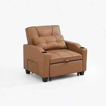 3-in-1 Convertible Sleeper Chair Bed, Pull-Out Sofa Bed,Sofa Chair Bed,Single Sofa Recliner Bed